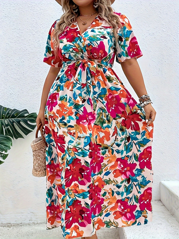 Serenelle - Radiant Floral Wrap Dress