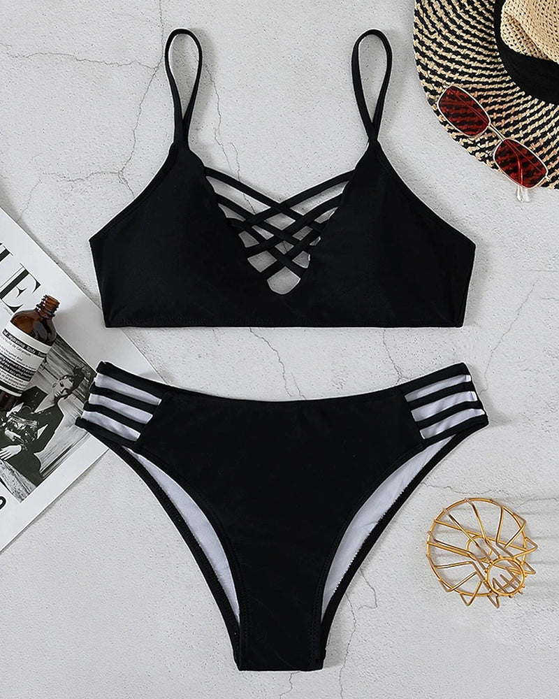 Elicia - Bold Cross-Strap Bikini