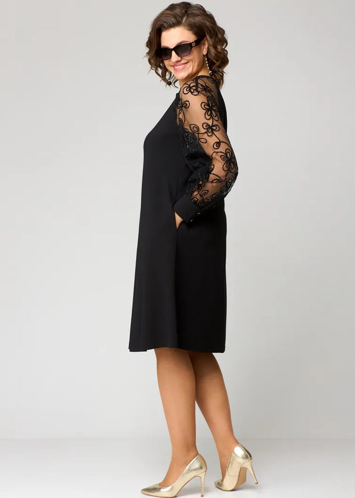Mirae - Lace-Sleeve Dress