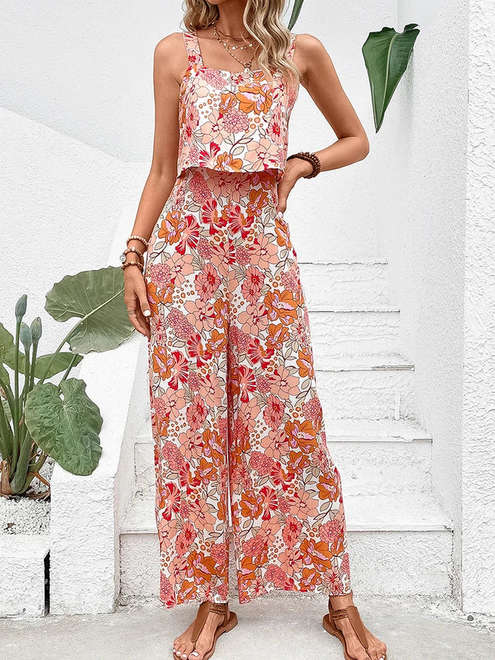 Syla - Floral Wide-leg Jumpsuit