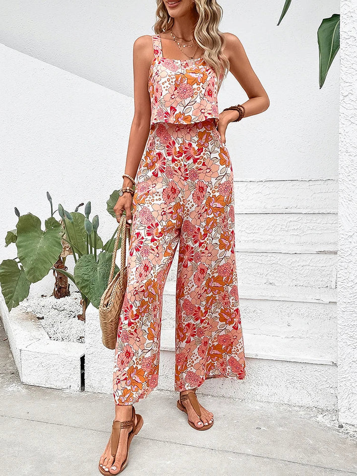 Syla - Floral Wide-leg Jumpsuit