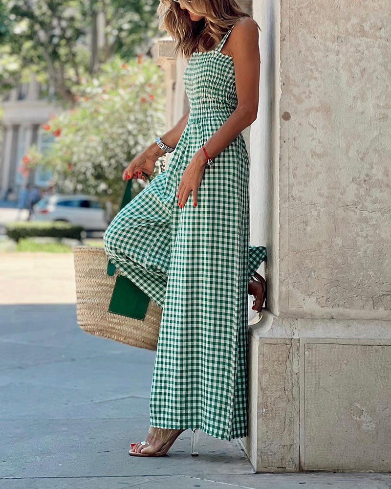 Emery - Chic Gingham Jumpsuit