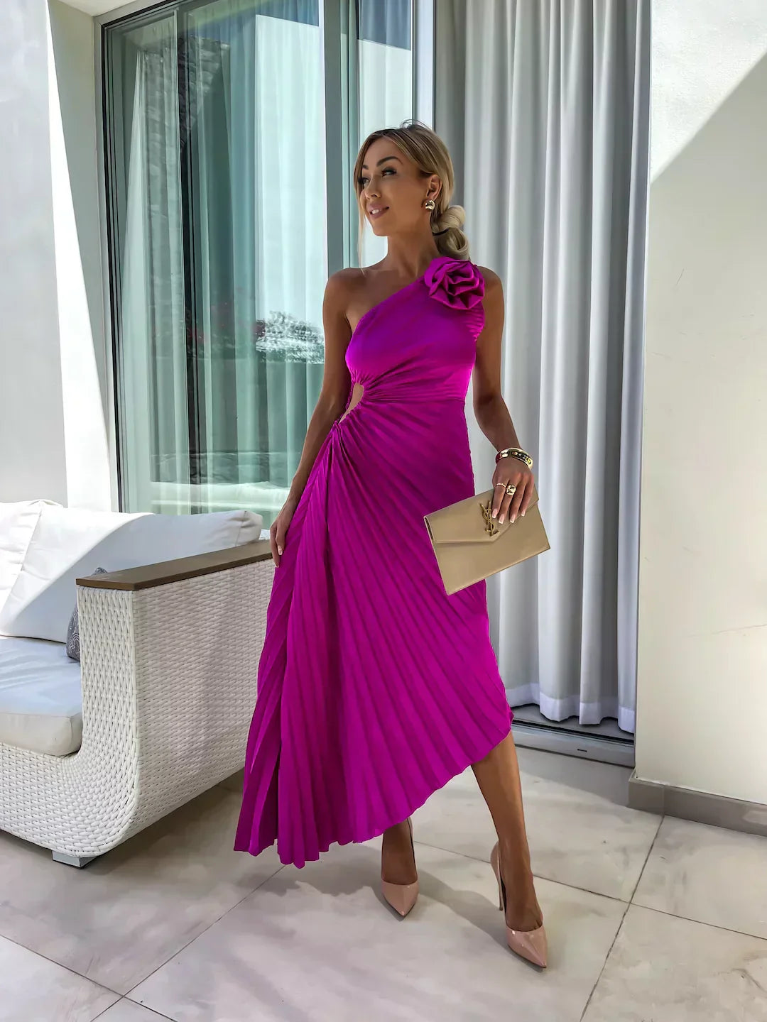 Marivelle - Pleated Glamour Dress