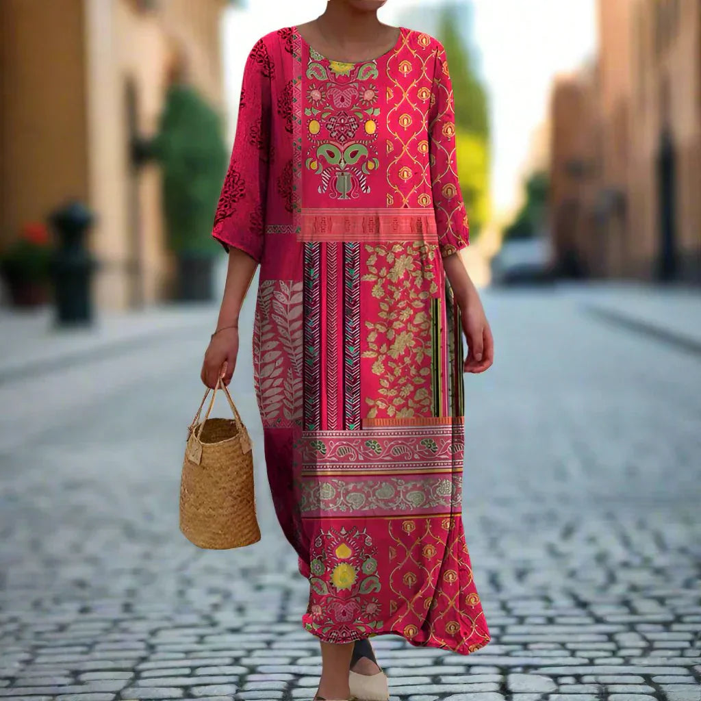 Zephyra - Flowy Ethnic Dress