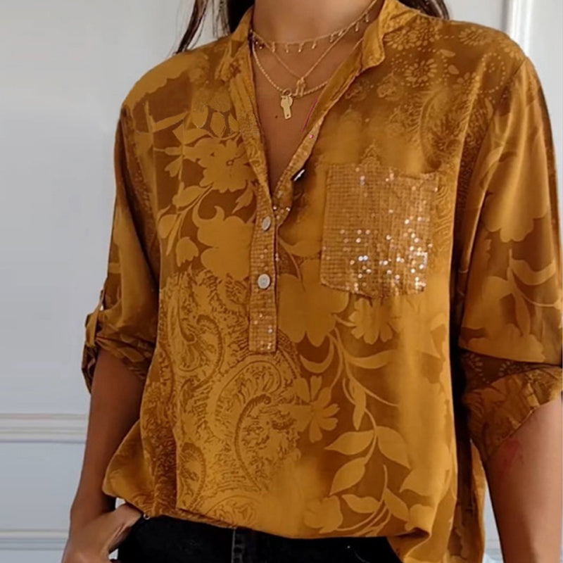 Thalina - Embellished Pocket Blouse