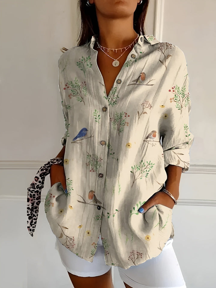 Roseline - Printed Button-Up Shirt